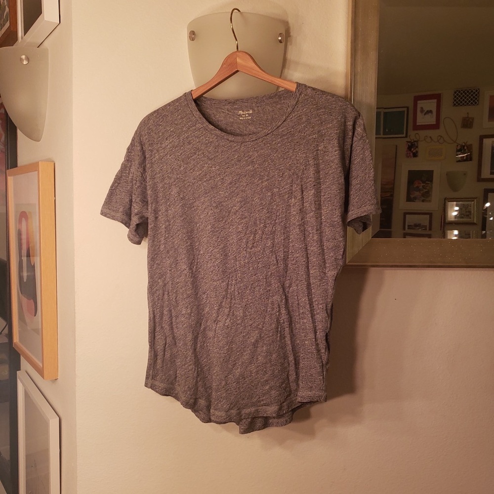 Madewell Basic Gray Cotton Tee - image 1